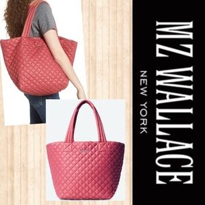 MZ Wallace Quilted metro Tote Bag medium rose